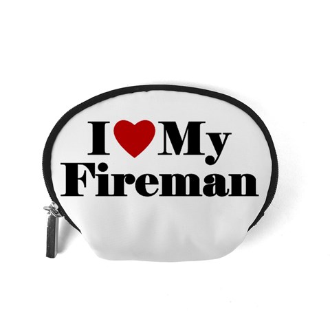 I Love My Fireman Accessory Pouch (Small) from ArtsNow.com Back