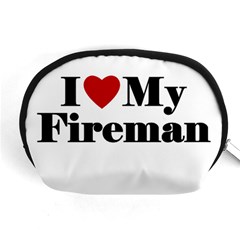 I Love My Fireman Accessory Pouch (Medium) from ArtsNow.com Front