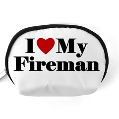 I Love My Fireman Accessory Pouch (Medium) from ArtsNow.com Back