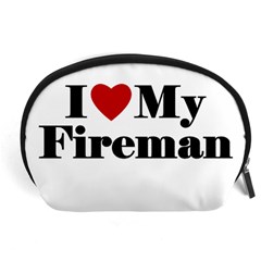 I Love My Fireman Accessory Pouch (Large) from ArtsNow.com Front