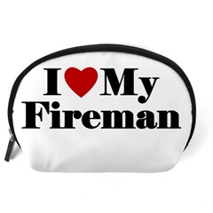 I Love My Fireman Accessory Pouch (Large) from ArtsNow.com Back