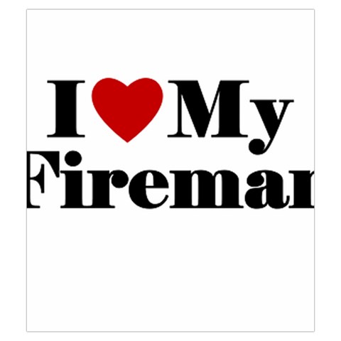 I Love My Fireman Drawstring Pouch (Medium) from ArtsNow.com Front