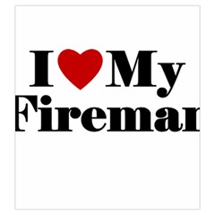 I Love My Fireman Drawstring Pouch (Large) from ArtsNow.com Front