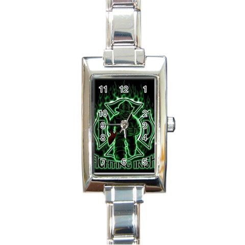 Fighting Irish Rectangle Italian Charm Watch from ArtsNow.com Front