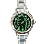 Fighting Irish Round Italian Charm Watch