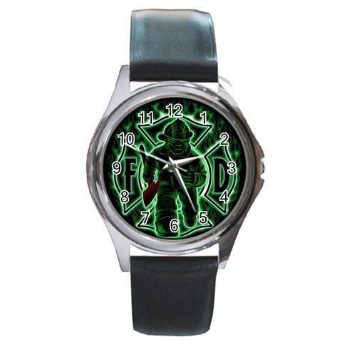 Fighting Irish Round Metal Watch from ArtsNow.com Front