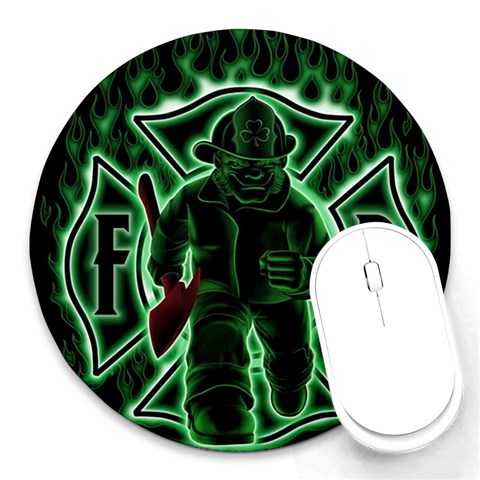 Fighting Irish Round Mousepad from ArtsNow.com Front