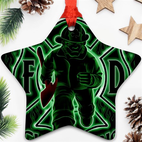 Fighting Irish Ornament (Star) from ArtsNow.com Front