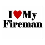 I Love My Fireman Double Sided Flano Blanket (Large)