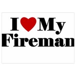 I Love My Fireman Samsung Galaxy Note 4 Case (White)