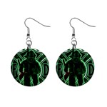 Fighting Irish 1  Button Earrings