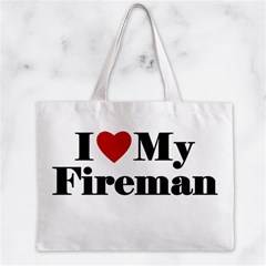 I Love My Fireman Zipper Mini Tote Bag from ArtsNow.com Front