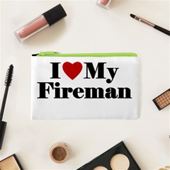 I Love My Fireman Cosmetic Bag (XS) from ArtsNow.com Front