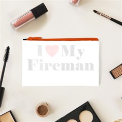 I Love My Fireman Cosmetic Bag (XS) from ArtsNow.com Front