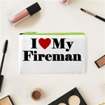 I Love My Fireman Cosmetic Bag (XS)