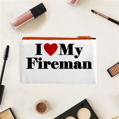 I Love My Fireman Cosmetic Bag (XS) from ArtsNow.com Back