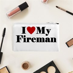 I Love My Fireman Cosmetic Bag (XS) from ArtsNow.com Back