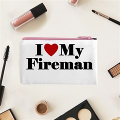 I Love My Fireman Cosmetic Bag (XS) from ArtsNow.com Back