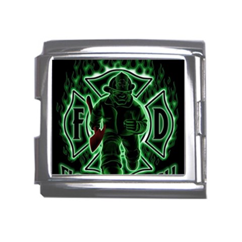 Fighting Irish Mega Link Italian Charm (18mm) from ArtsNow.com Front