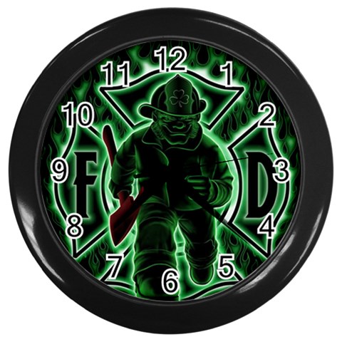 Fighting Irish Wall Clock (Black) from ArtsNow.com Front