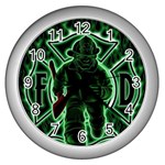 Fighting Irish Wall Clock (Silver)