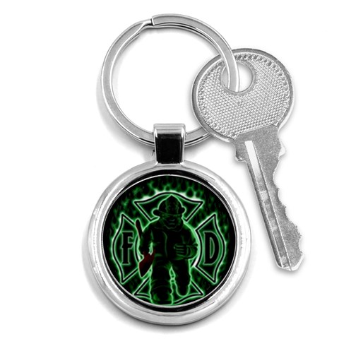 Fighting Irish Key Chain (Round) from ArtsNow.com Front