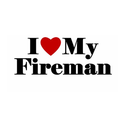 I Love My Fireman Satin Wrap from ArtsNow.com Front