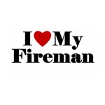 I Love My Fireman Satin Wrap