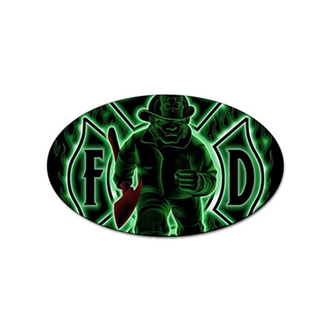 Fighting Irish Sticker Oval (100 pack) from ArtsNow.com Front