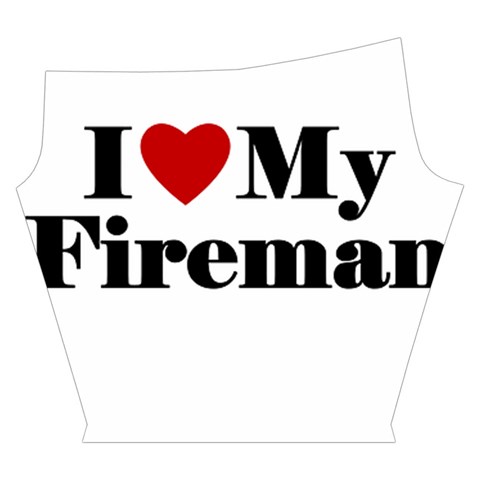 I Love My Fireman Yoga Cropped Leggings from ArtsNow.com Left