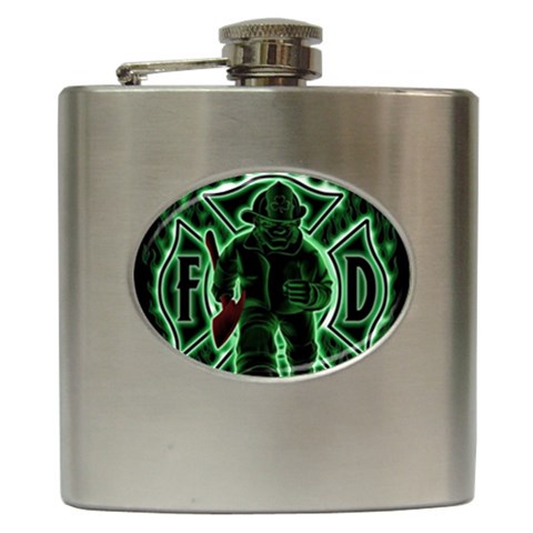 Fighting Irish Hip Flask (6 oz) from ArtsNow.com Front