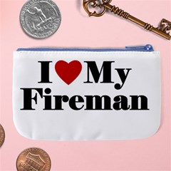 I Love My Fireman Large Coin Purse from ArtsNow.com Back