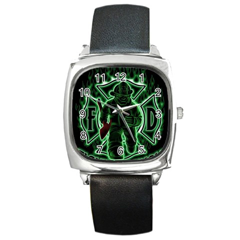 Fighting Irish Square Metal Watch from ArtsNow.com Front