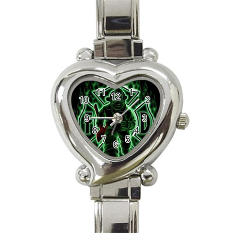 Fighting Irish Heart Italian Charm Watch from ArtsNow.com Front