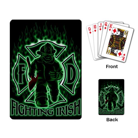 Fighting Irish Playing Cards Single Design from ArtsNow.com Back