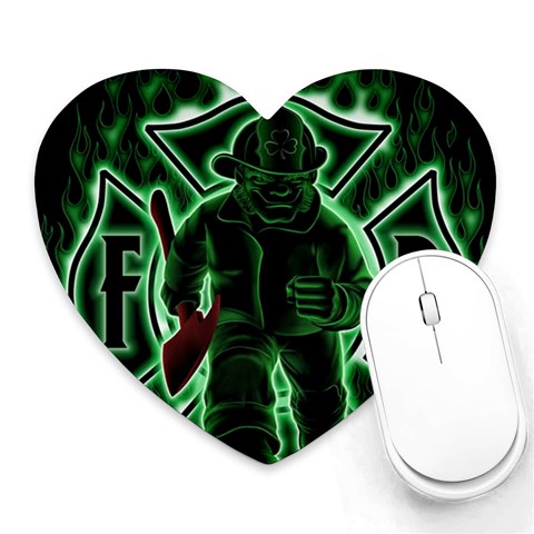 Fighting Irish Heart Mousepad from ArtsNow.com Front