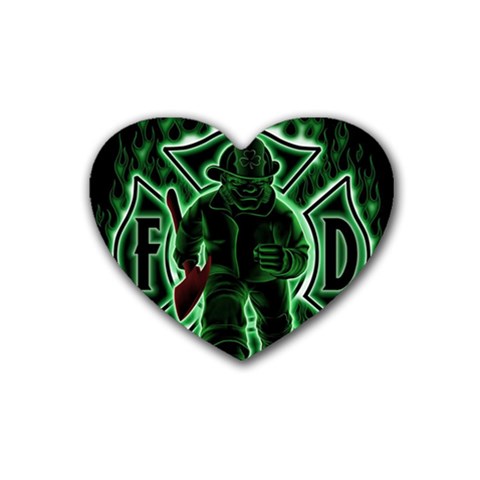 Fighting Irish Rubber Heart Coaster (4 pack) from ArtsNow.com Front