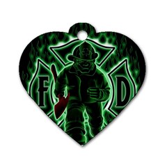 Fighting Irish Dog Tag Heart (Two Sides) from ArtsNow.com Front