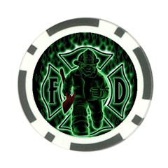 Fighting Irish Poker Chip Card Guard from ArtsNow.com Front