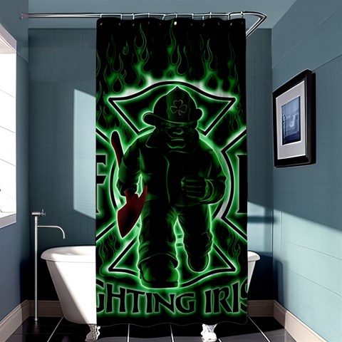 Fighting Irish Shower Curtain 36  x 72  (Stall) from ArtsNow.com Curtain(36 X72 ) - 33.26 x66.24  Curtain(36 X72 )