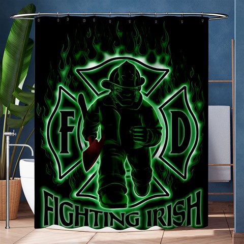 Fighting Irish Shower Curtain 60  x 72  (Medium) from ArtsNow.com 60 x72  Curtain