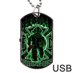 Fighting Irish Dog Tag USB Flash (Two Sides) from ArtsNow.com Back