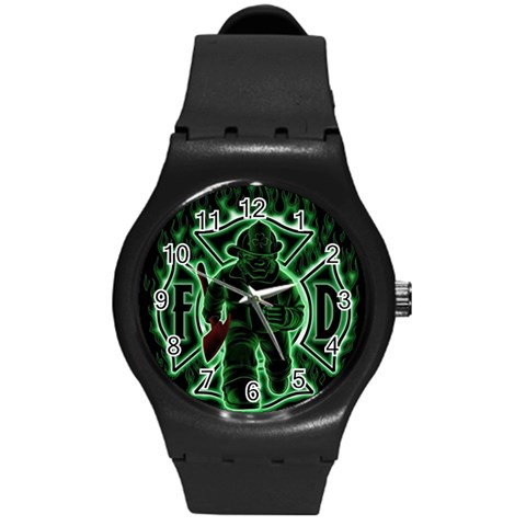 Fighting Irish Round Plastic Sport Watch (M) from ArtsNow.com Front