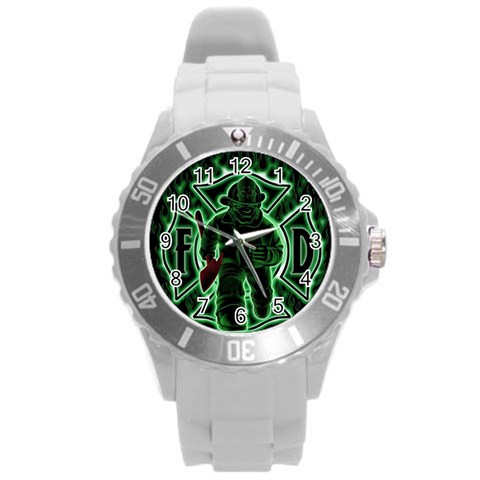 Fighting Irish Round Plastic Sport Watch (L) from ArtsNow.com Front