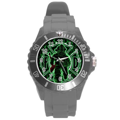 Fighting Irish Round Plastic Sport Watch (L) from ArtsNow.com Front