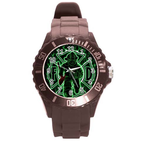 Fighting Irish Round Plastic Sport Watch (L) from ArtsNow.com Front