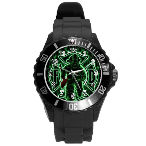 Fighting Irish Round Plastic Sport Watch (L) from ArtsNow.com Front