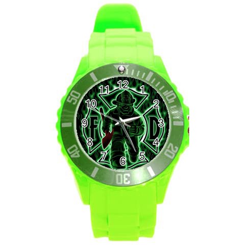 Fighting Irish Round Plastic Sport Watch (L) from ArtsNow.com Front