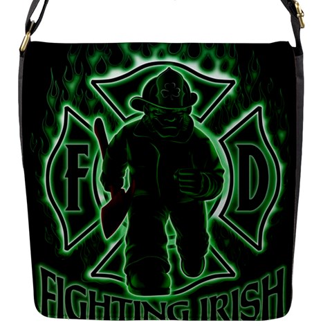 Fighting Irish Flap Closure Messenger Bag (S) from ArtsNow.com Front