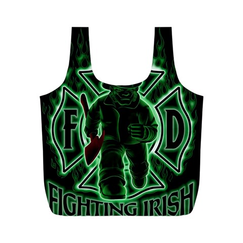 Fighting Irish Full Print Recycle Bag (M) from ArtsNow.com Front